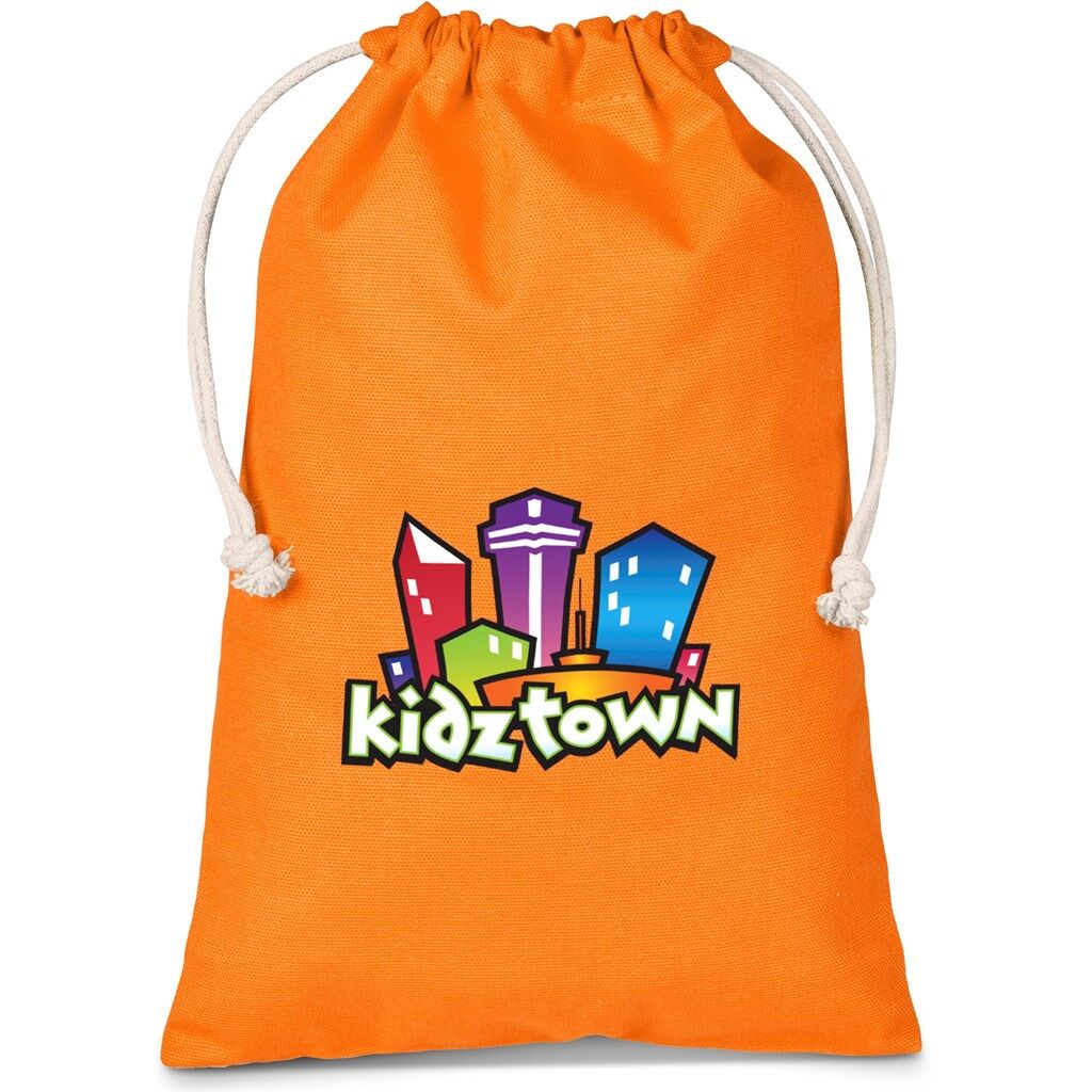 Altitude Allsorts Midi Cotton Drawstring Pouch - Orange